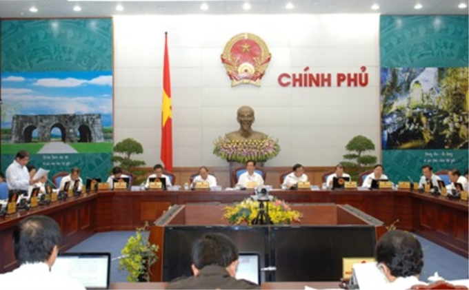 Chính phủ họp phiên thường kỳ tháng 9/2014. Ảnh VGP/Nhật Bắc